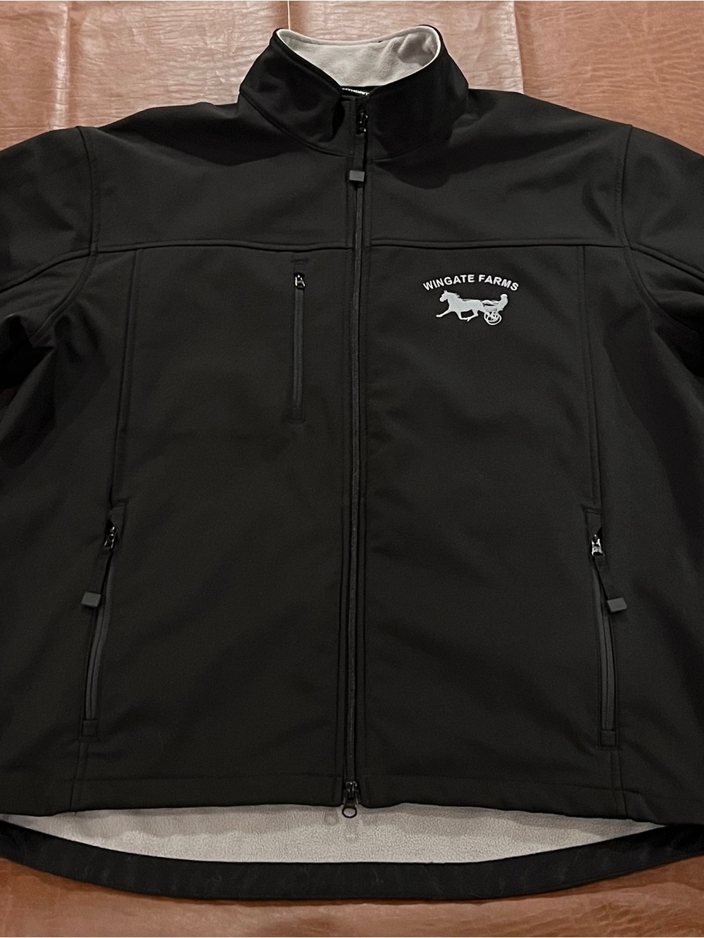 Wingate Farms Harness Racing Black Soft Shell Jacket - 2XL